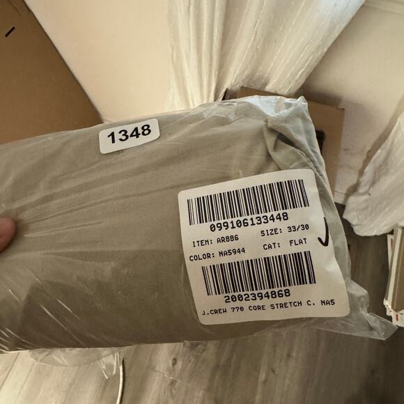 J.Crew 770 Straight-Fit Core Stretch Chino Pants Mens W33 L30 Jet Grey/Tan AR886 - Picture 9 of 9